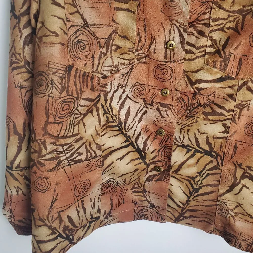Chico's Abstract Printed Lightweight Jacket Size Large